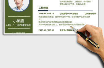 創(chuàng)意銷售職位Excel簡歷表格模版