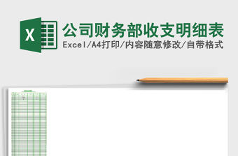 公司財務部收支明細表