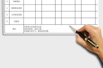 2021年防汛排查記錄表