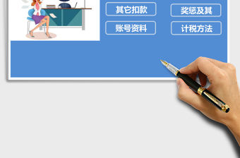 藍色超實用全套工資管理系統(tǒng)Excel表格