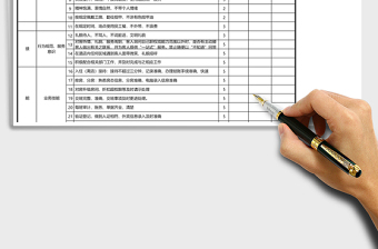 酒店績效考核表excel表格
