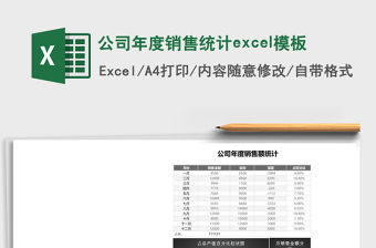 公司年度銷售統(tǒng)計(jì)excel模板