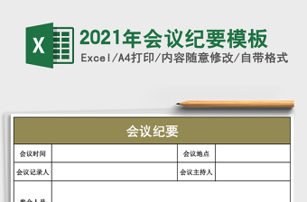 2021年會議紀(jì)要模板