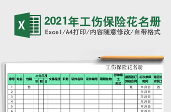 2021年工傷保險(xiǎn)花名冊(cè)