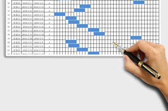 甘特圖橫道圖進度表Excel表格模板