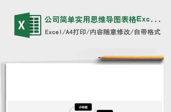 公司簡單實用思維導圖表格Excel表格模板