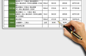 工程施工費預算表