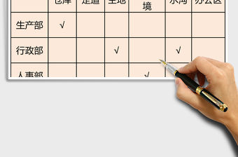 衛生區域劃分表excel模板