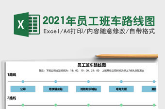 2021年員工班車路線圖