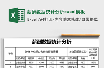 薪酬數(shù)據統(tǒng)計分析excel模板
