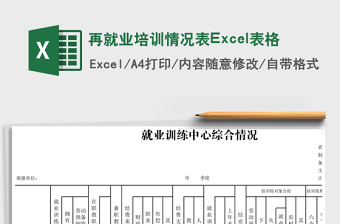 再就業(yè)培訓(xùn)情況表Excel表格