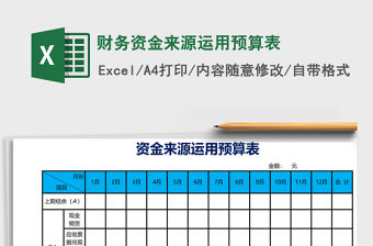 財務(wù)資金來源運用預(yù)算表