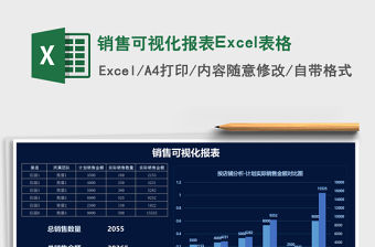銷售可視化報(bào)表Excel表格