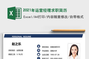 2021年運營經(jīng)理求職簡歷