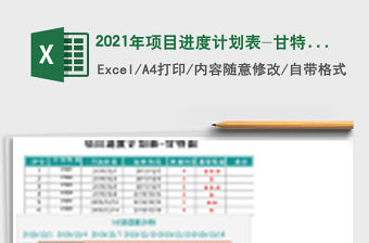 2021年項(xiàng)目進(jìn)度計(jì)劃表-甘特圖