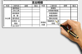 財務收支明細表格