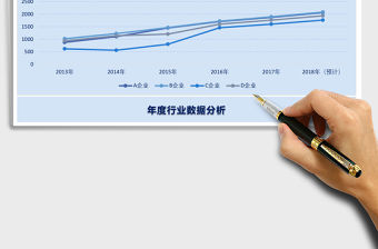 綠色度數據對比通用面積圖Excel模板