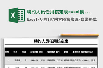 聘約人員任用核定表excel模板