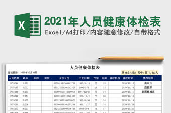 2021年人員健康體檢表