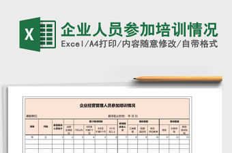 企業(yè)人員參加培訓(xùn)情況