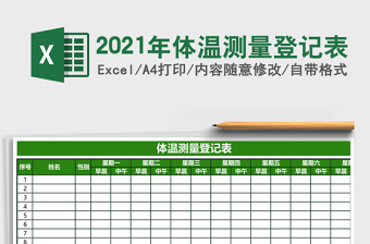 2021年體溫測(cè)量登記表