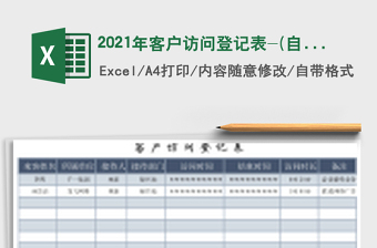 2021年客戶訪問登記表-(自動(dòng)計(jì)算時(shí)長(zhǎng))