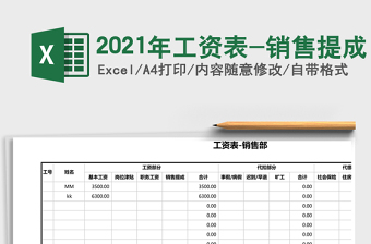 2021年工資表-銷售提成