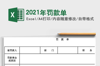 2021年罰款單
