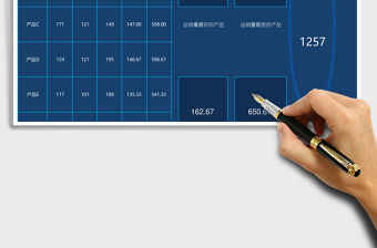科技風自動生成歷年數據分析可視化圖表Excel模板