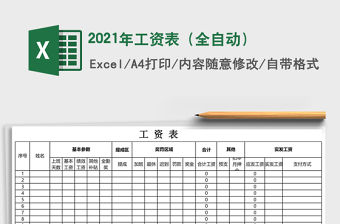 2021年工資表（全自動）