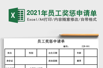 2021年員工獎(jiǎng)懲申請單