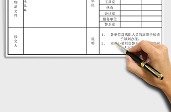 2021年員工離職移交手續(xù)清單
