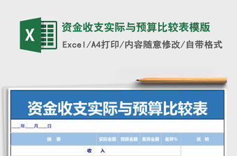 資金收支實際與預(yù)算比較表模版