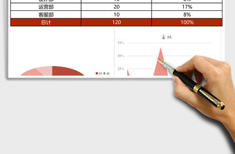 部門男女數據分析表Excel表格模板