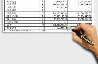 簡約資產負債表excel模板