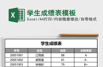 學(xué)生成績(jī)表模板