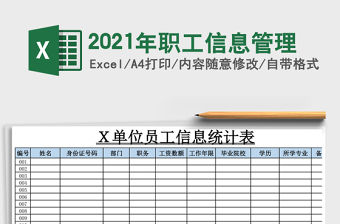 2021年職工信息管理