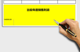 比較年度銷售利潤Excel模板