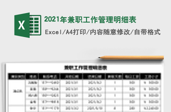 2021年兼職工作管理明細表