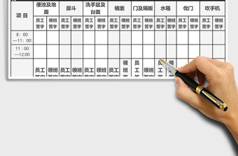 衛(wèi)生間清潔檢查表