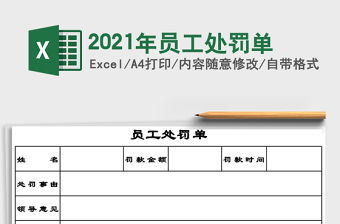 2021年員工處罰單