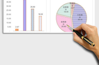 清新簡(jiǎn)約多彩網(wǎng)咖預(yù)算表excel模板