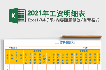 2021年工資明細(xì)表