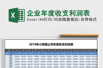 企業年度收支利潤表