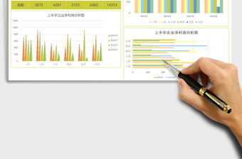上半年企業(yè)凈利潤分析表Excel模板