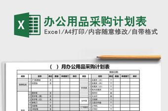 辦公用品采購計劃表