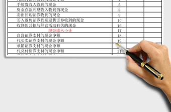 商務(wù)現(xiàn)金流量表excel模板