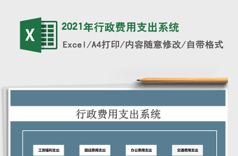 2021年行政費(fèi)用支出系統(tǒng)