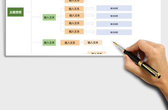 思維導圖框架Excel表格模板