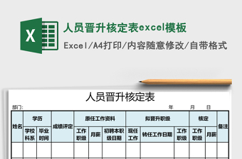 人員晉升核定表excel模板